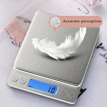 Rechargeable Stainless Steel Electronic Scales Kitchen Scales Home Jewelry Food Snacks Weighing Baking Tools 5kg/10kg - ROLLET